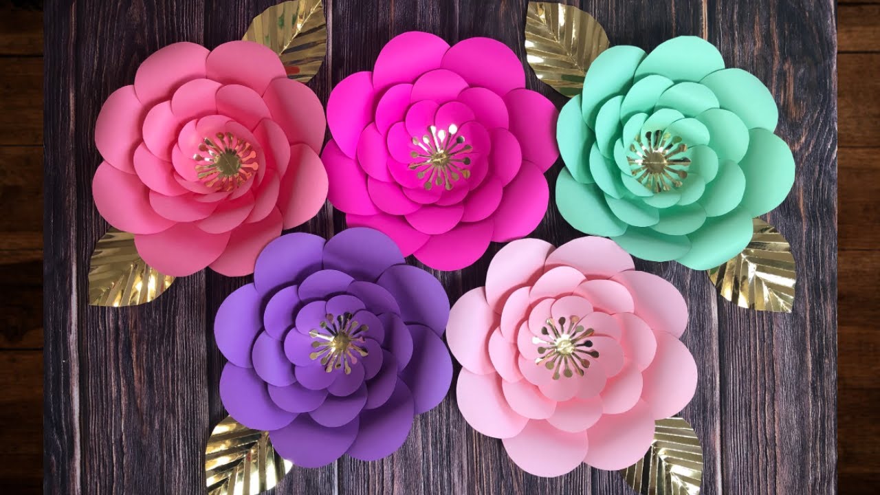 Floral Birthday Decoration At Home || Paper Flowers Decoration For Birthday  || DIY PAPER FLOWERS