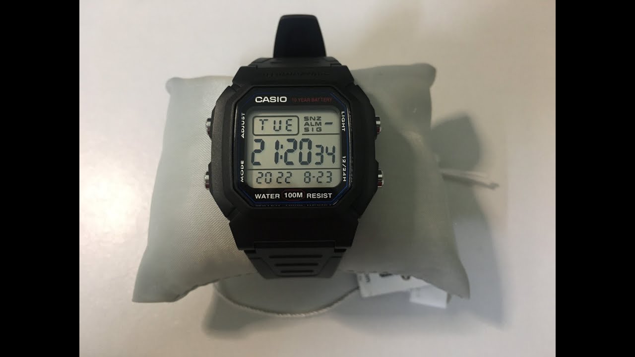 Mở hộp đồng hồ Casio W-800H-1AVDF 2022