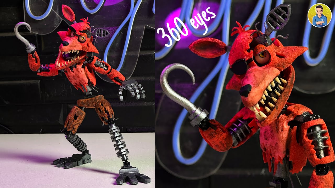 HICE A WITHERED FOXY TOTALMENTE ARTICULADO CON PORCELANA / FNAF 2 / HELP WANTED