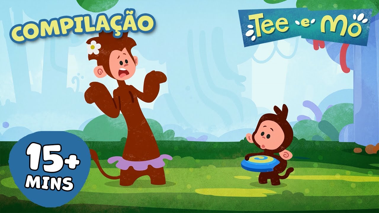 Tee e Mo jogam frisbee 🙈 Tee e Mo 🍌 Compilação de Clipes