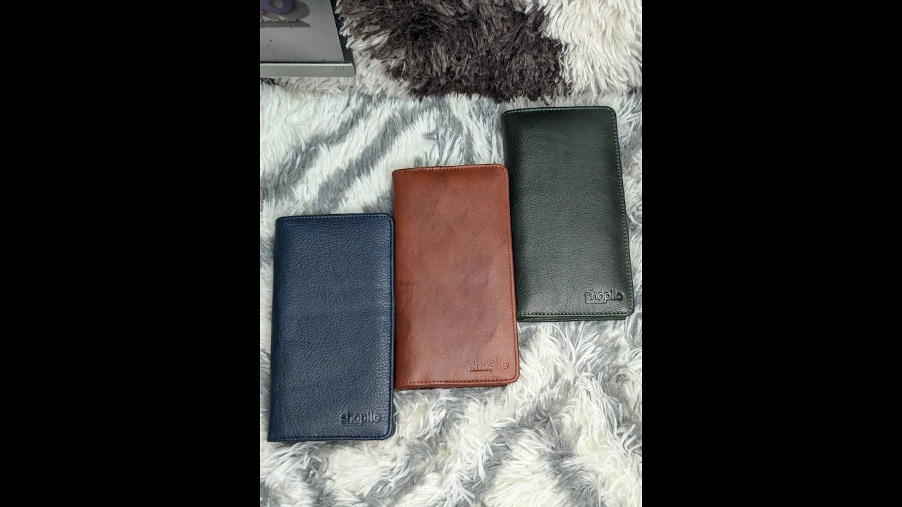 Premium Genuine Leather Long Wallets for Men  3 Elegant Colors