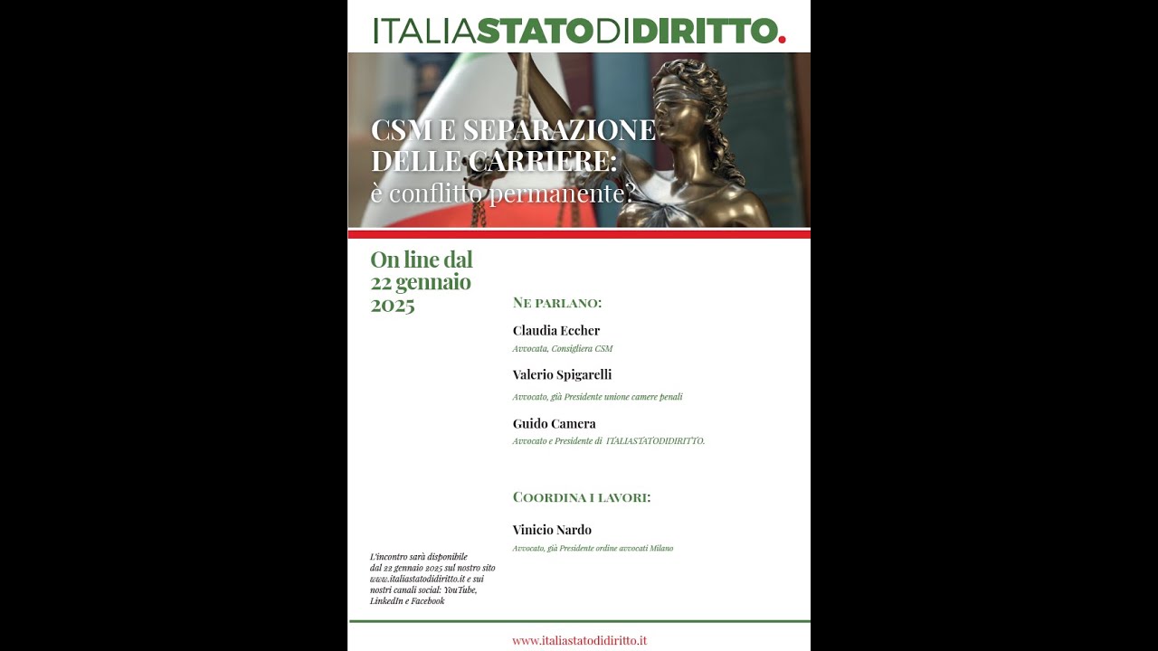 CSM E SEPARAZIONE DELLE CARRIERE - è conflitto permanente