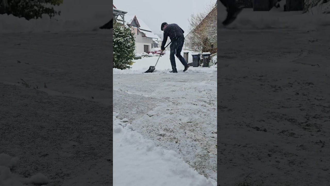 ....auf die schnelle mal, Schnee schippen!