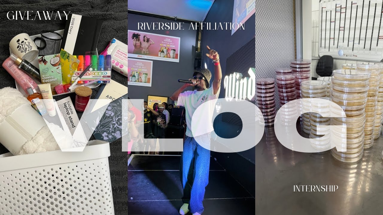 Vlog: Riverside Affiliation Show | Our First Giveaway🥳 | I got an Internship 🔬