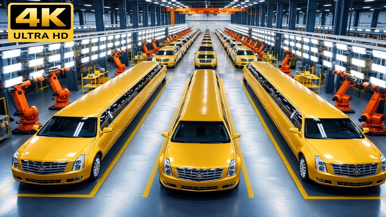 How Golden Cadillac Limousines Are Made | Inside the Luxury Limo Factory (Full Process)