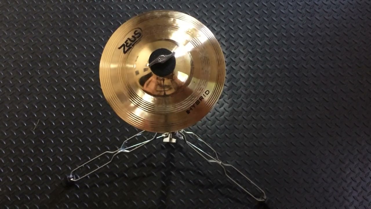 Kit Bateria Prato Zeus Hybrid Splash 08 Zhs8 Teste de Som