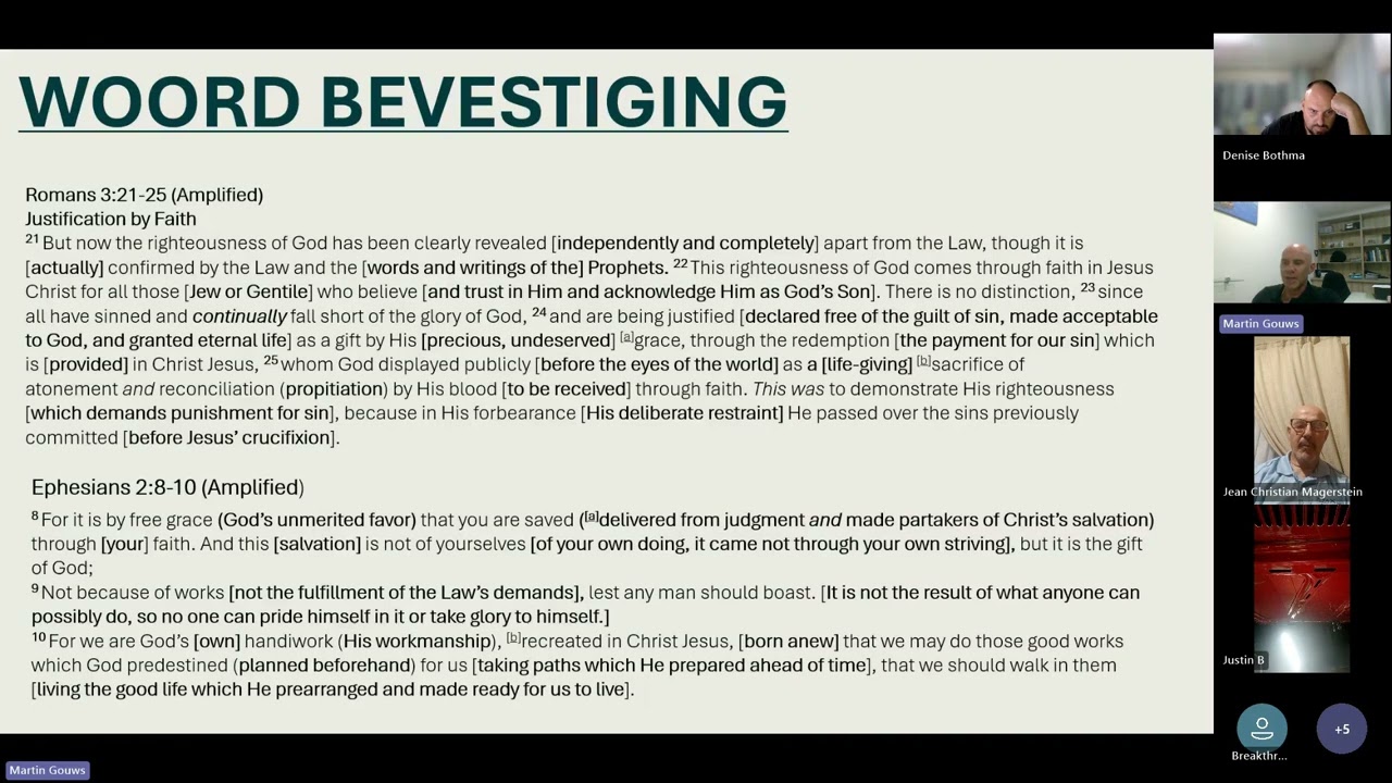 Woordwys Woensdag | 11 Feb 2026 | Regverdiging deur Geloof