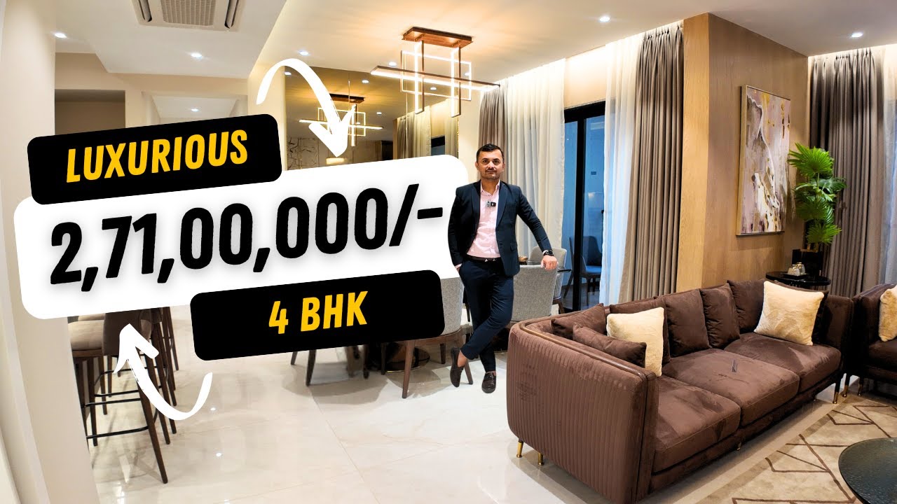Inside the Most Stunning 4 BHK Apartment in Vaishnodevi, Ahmedabad!