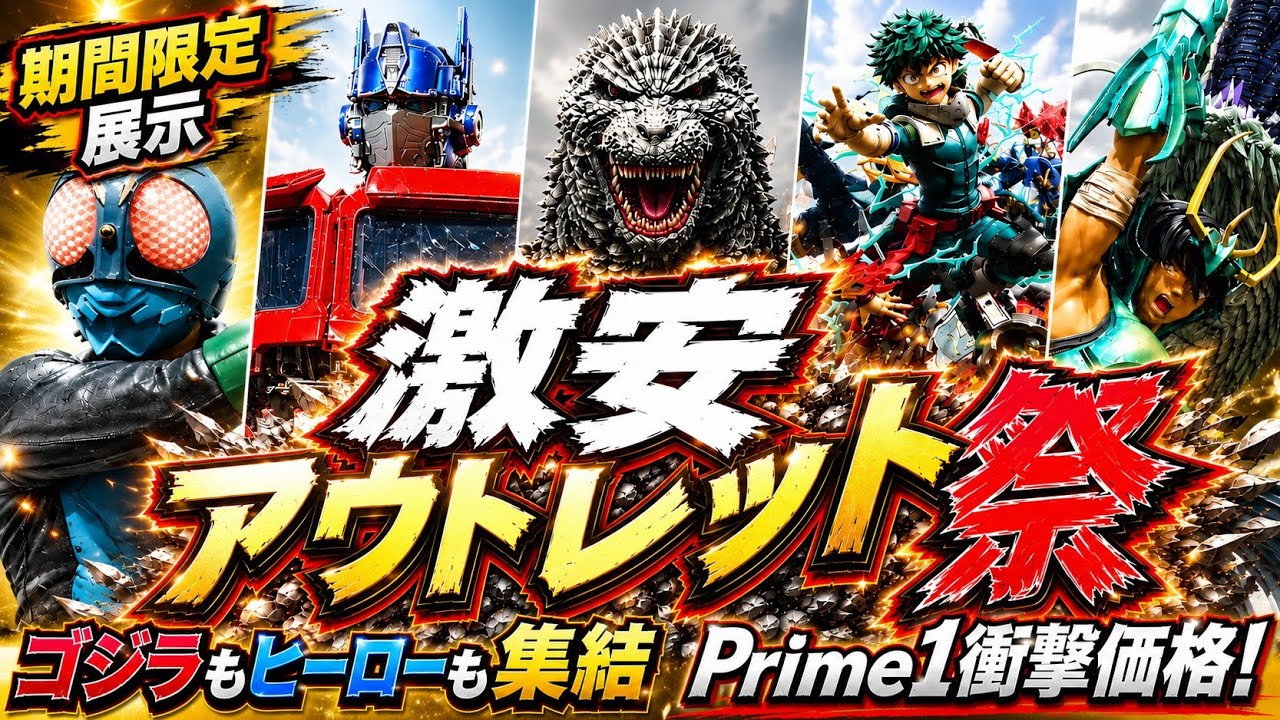 【Prime1Studio】激安アウトレット祭！ゴジラもヒーローも大集結！期間限定展示もあり