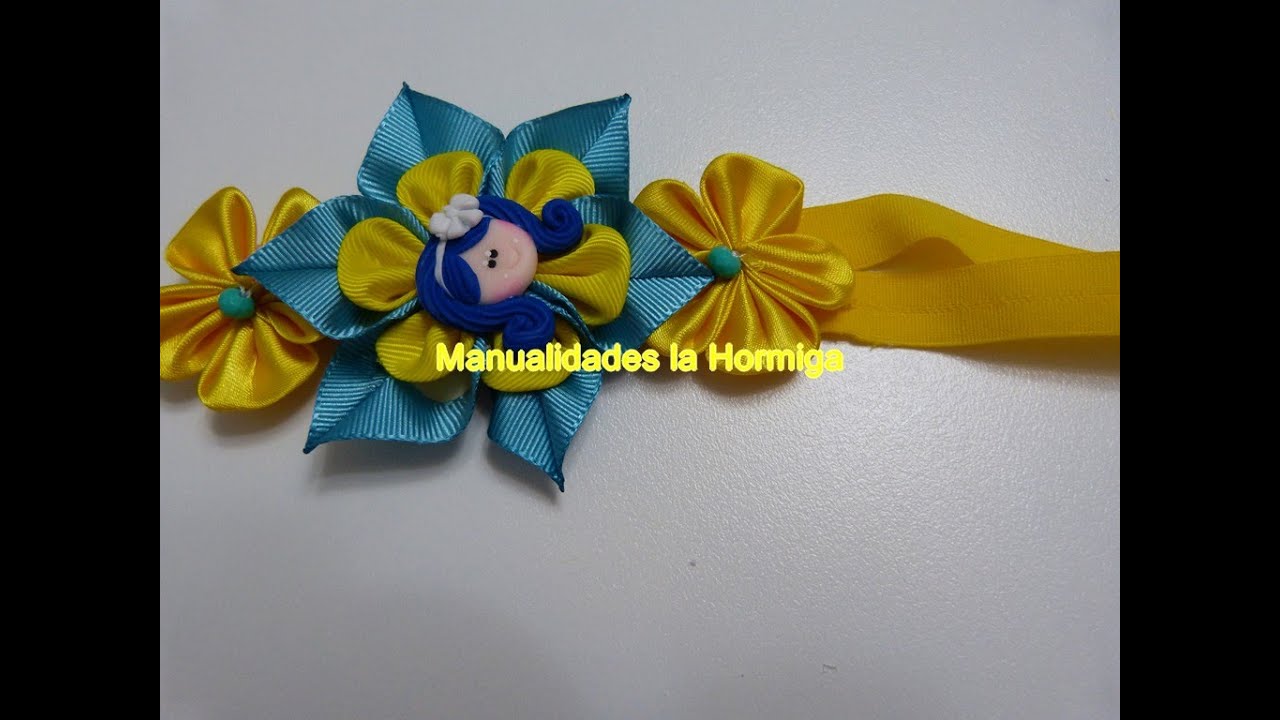Como Hacer Lazos para Niñas, Flores de liston, How To Make a Hair Bow