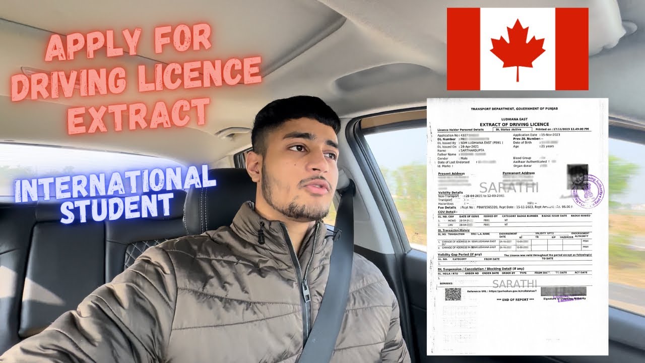How to apply DRIVING LICENCE EXTRACT for Canada 🇨🇦 | INTERNATIONAL STUDENT