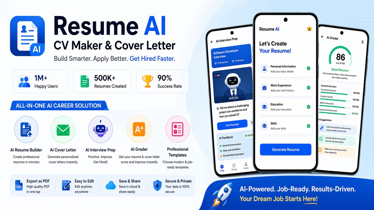 AI Resume Builder: ATS Friendly CV & Cover Letter in 2 Minutes