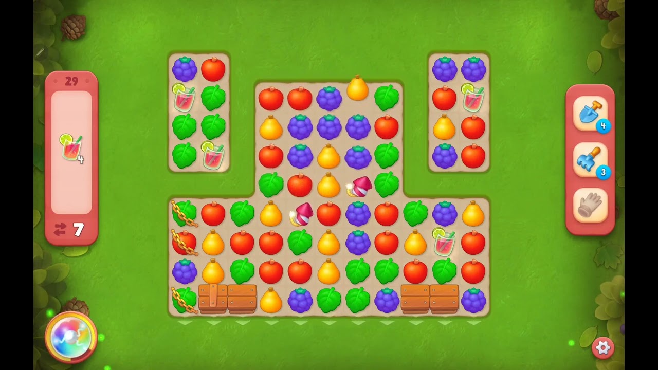 Gardenscapes level 29 No booster (16 moves) hard😈