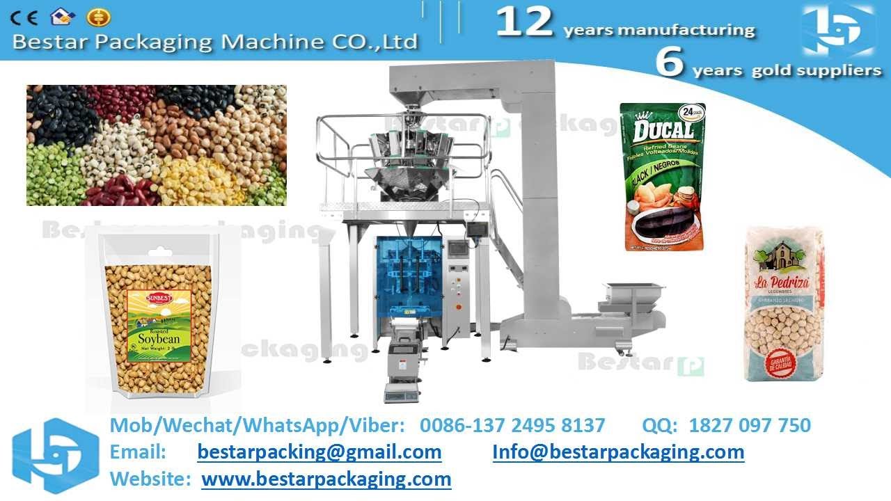Bestar Packaging machine for soybean beans,1kgs black beans,chickpeas,Mung bean
