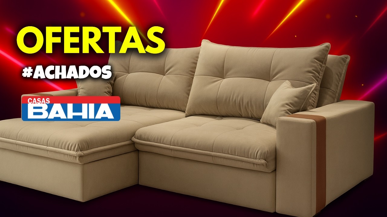 ACHADINHOS DE SOFÁ 3 LUGARES na Casas Bahia 💥 As Melhores Ofertas do Dia! | Sofá Cama, Retrátil