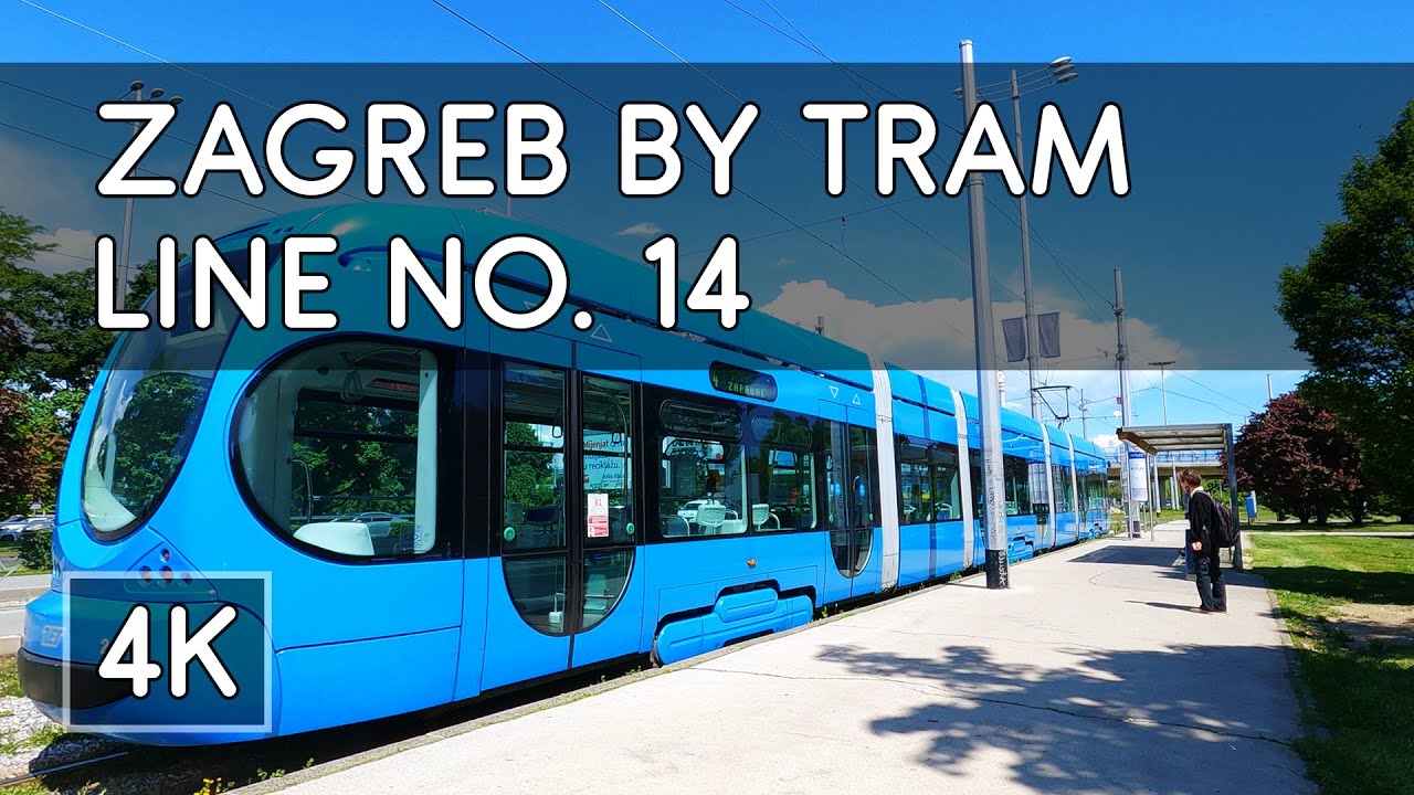 Zagreb Tram Rides - Line No. 14: Zapruđe - Mihaljevac, Mihaljevac - Zapruđe - 4K UHD Virtual Travel