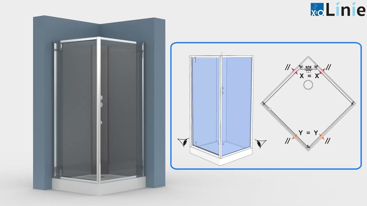 Linie - Salta - Turning Door Shower Cabin