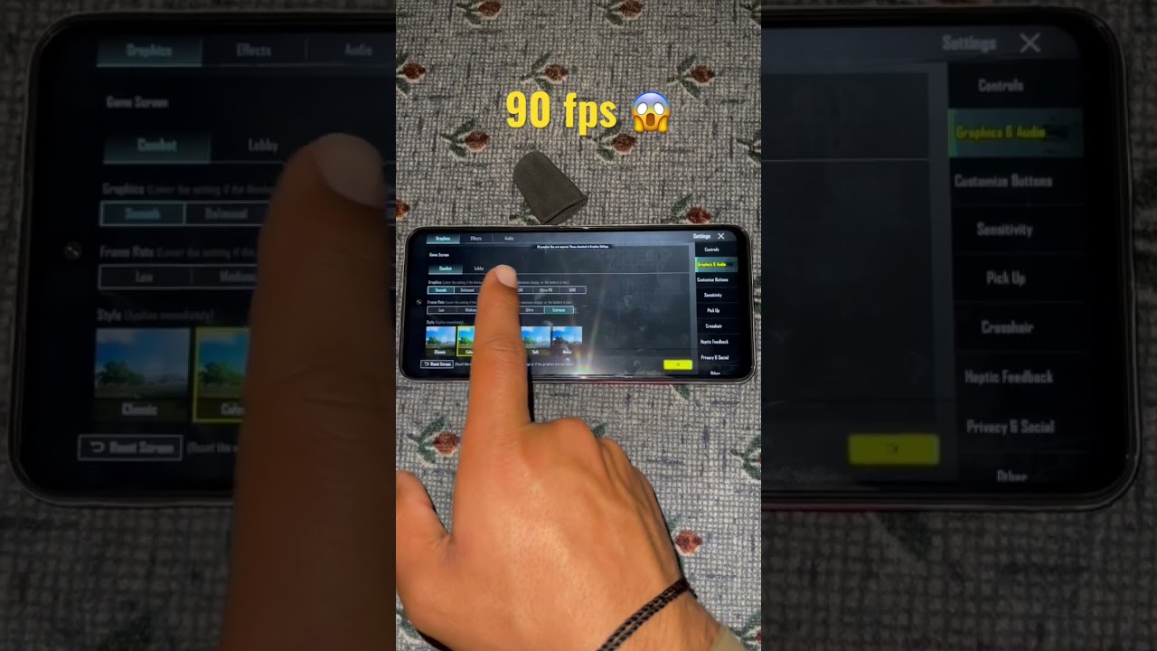 90 fps enable with live proof 😱#shorts #90fps #pubgmobile