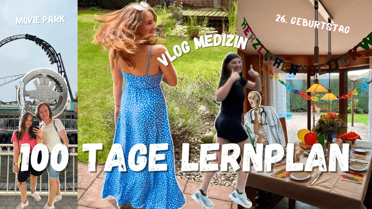 M2 Lernplan vlog diaries Nr. 9 | Kreuzergebnisse | Mein Geburtstag | Movie Park 🎢🎬💓