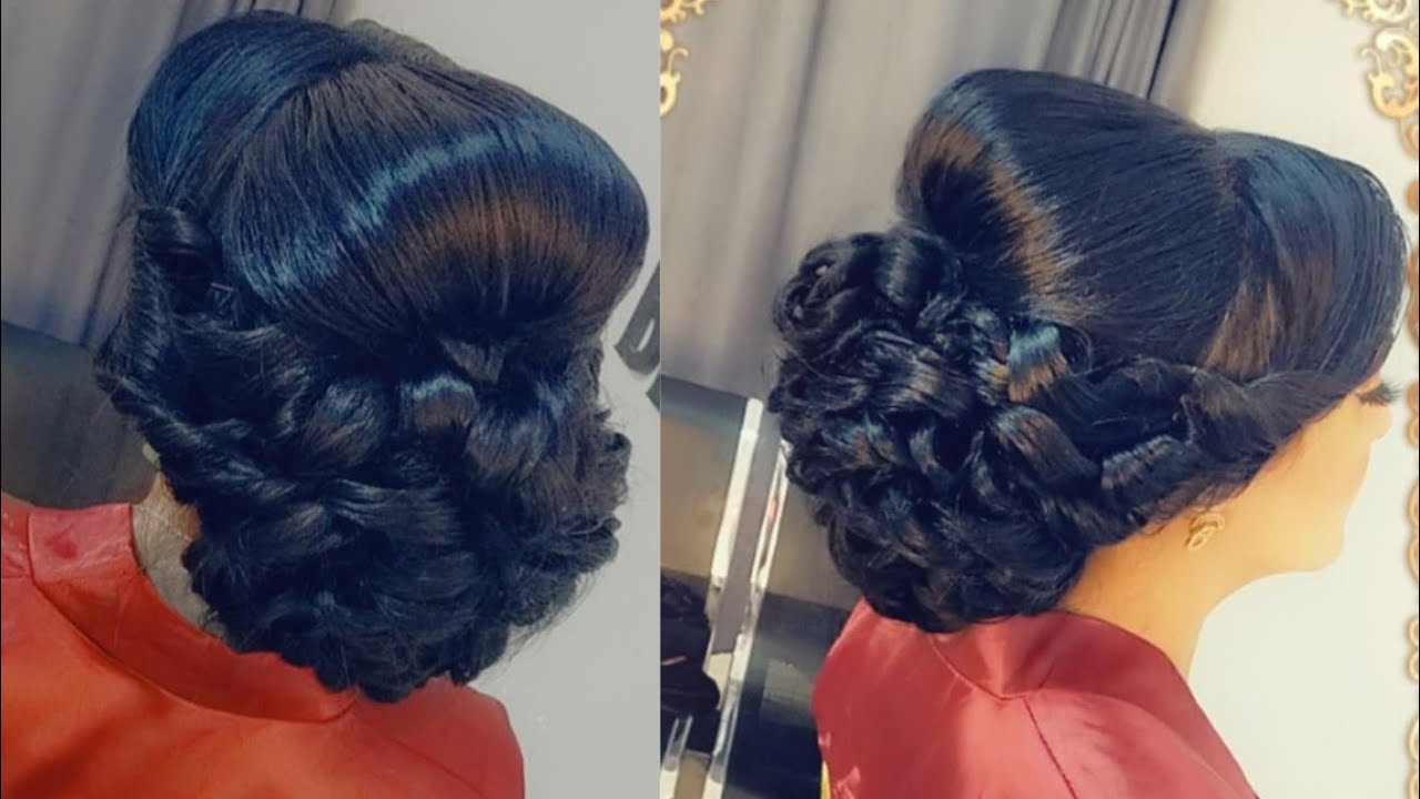 chinion ondulé ramasser تسريحة عروسة جميلة جدا اونديلي