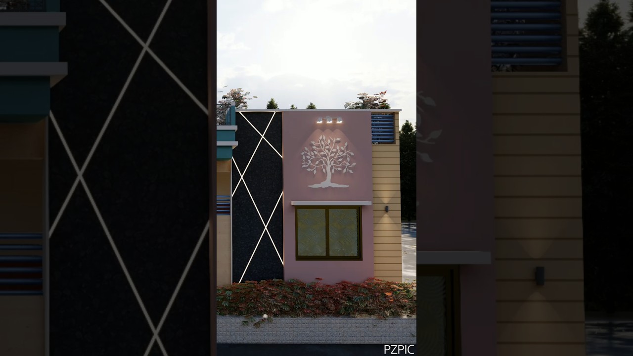 Современный дом 30 x 60, 3D-проект, фасад