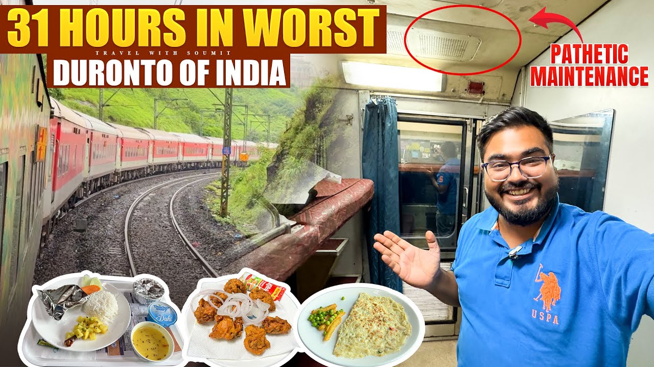 KOLKATA to MUMBAI in PRIVATE ROOM of Train | 31 Hours in 12262 Duronto Express | WORST Experience