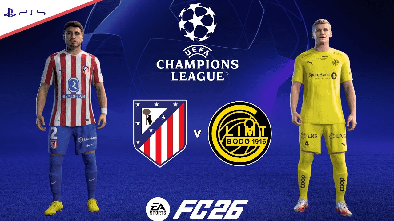 Atletico Madrid v Bodo Glimt | UEFA Champions League 25/26 | Full Match Simulation | FC 26 PS5™[4K]