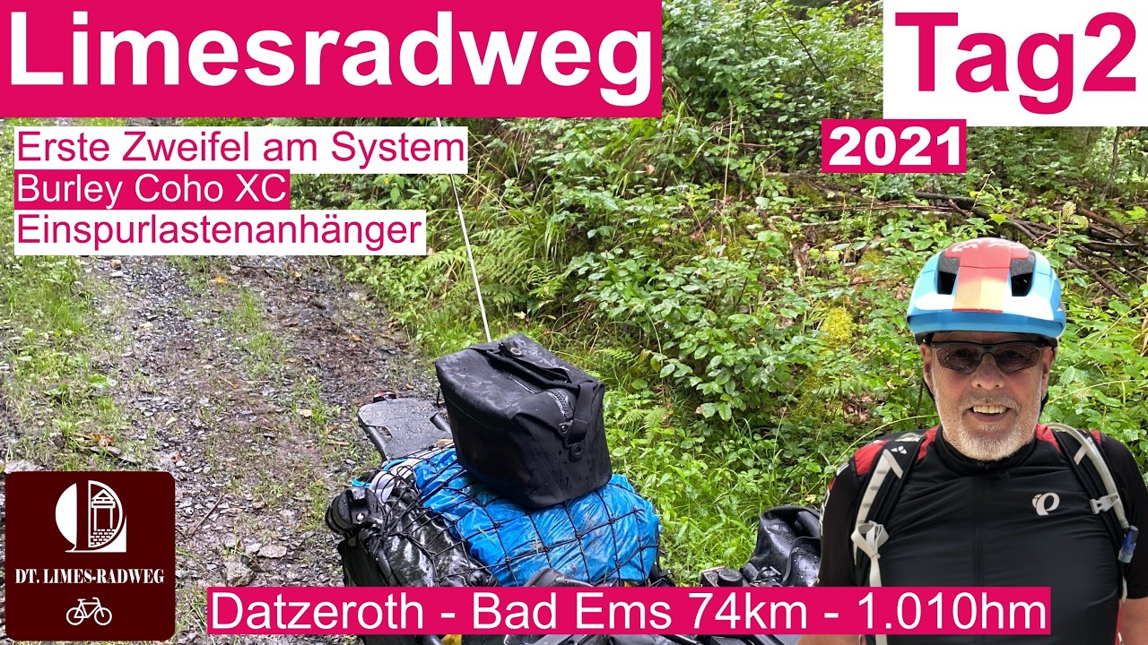Limesradweg Tag 2 mit dem Burley Coho XC Einspurlastenanhänger