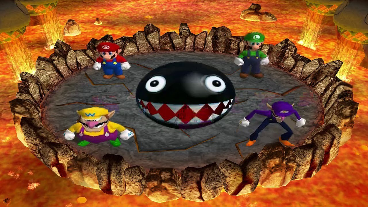Mario Party 4 MiniGames - Mario Vs Luigi Vs Wario Vs Waluigi (Master CPU)