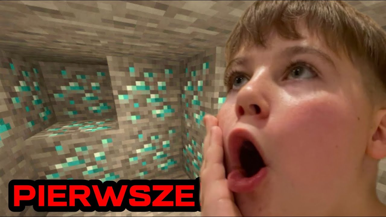 WYKOPAŁEM PIERWSZE DIAMENTY W MINECRAFT⚠️