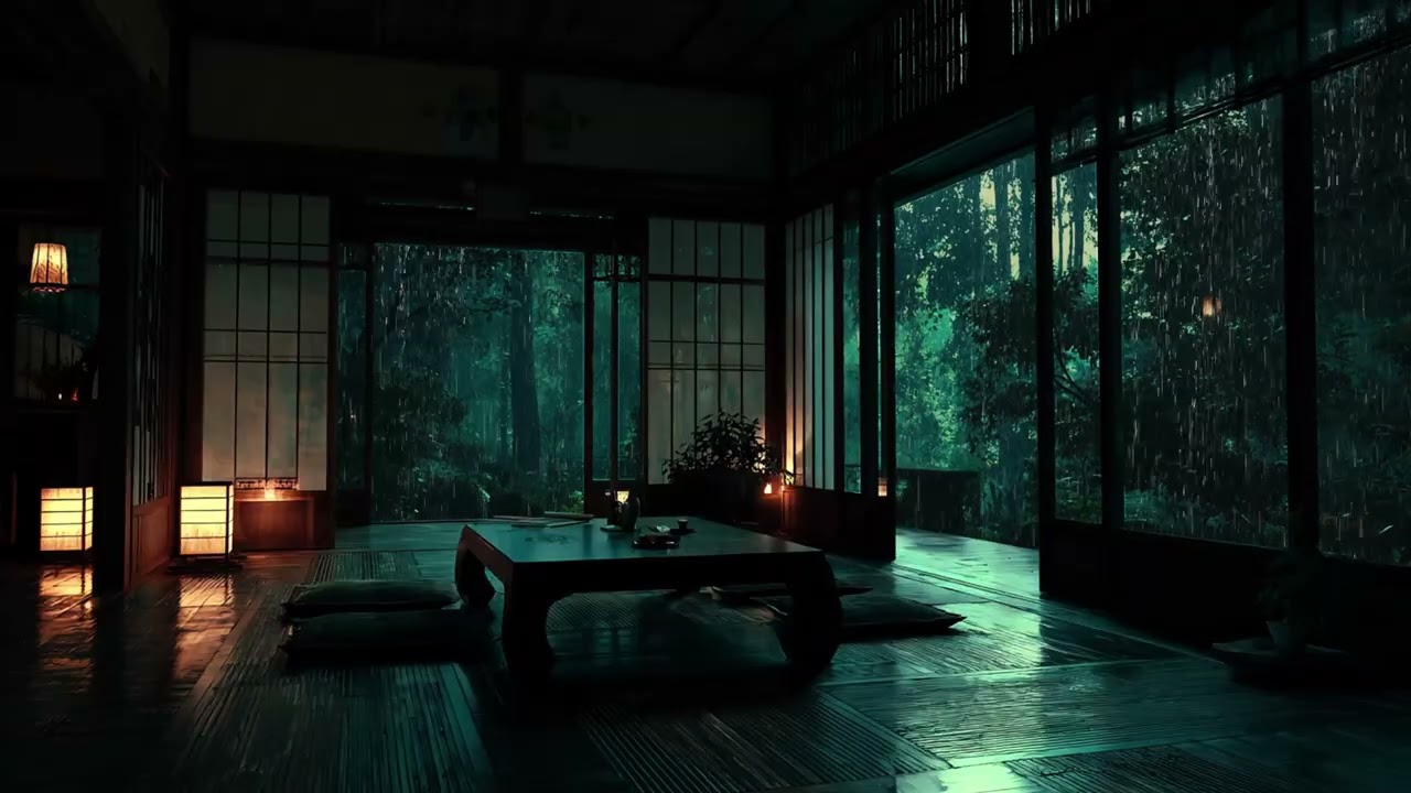 Dark Hour Reflective Piano Tone | Steady Rain Therapy for Mind Detox and Rest
