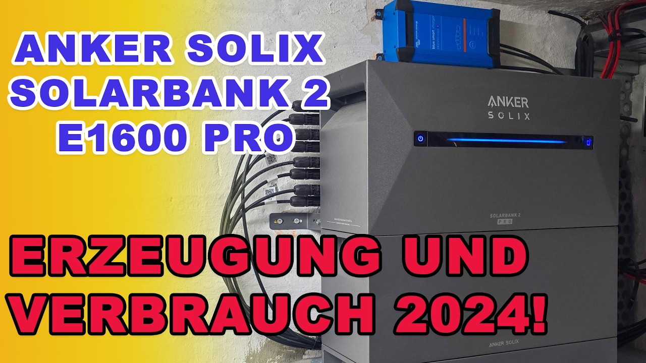 Was produziert ein Balkonkraftwerk pro Jahr? Anker SOLIX Solarbank 2 E1600 Pro | Erzeugung 2024.