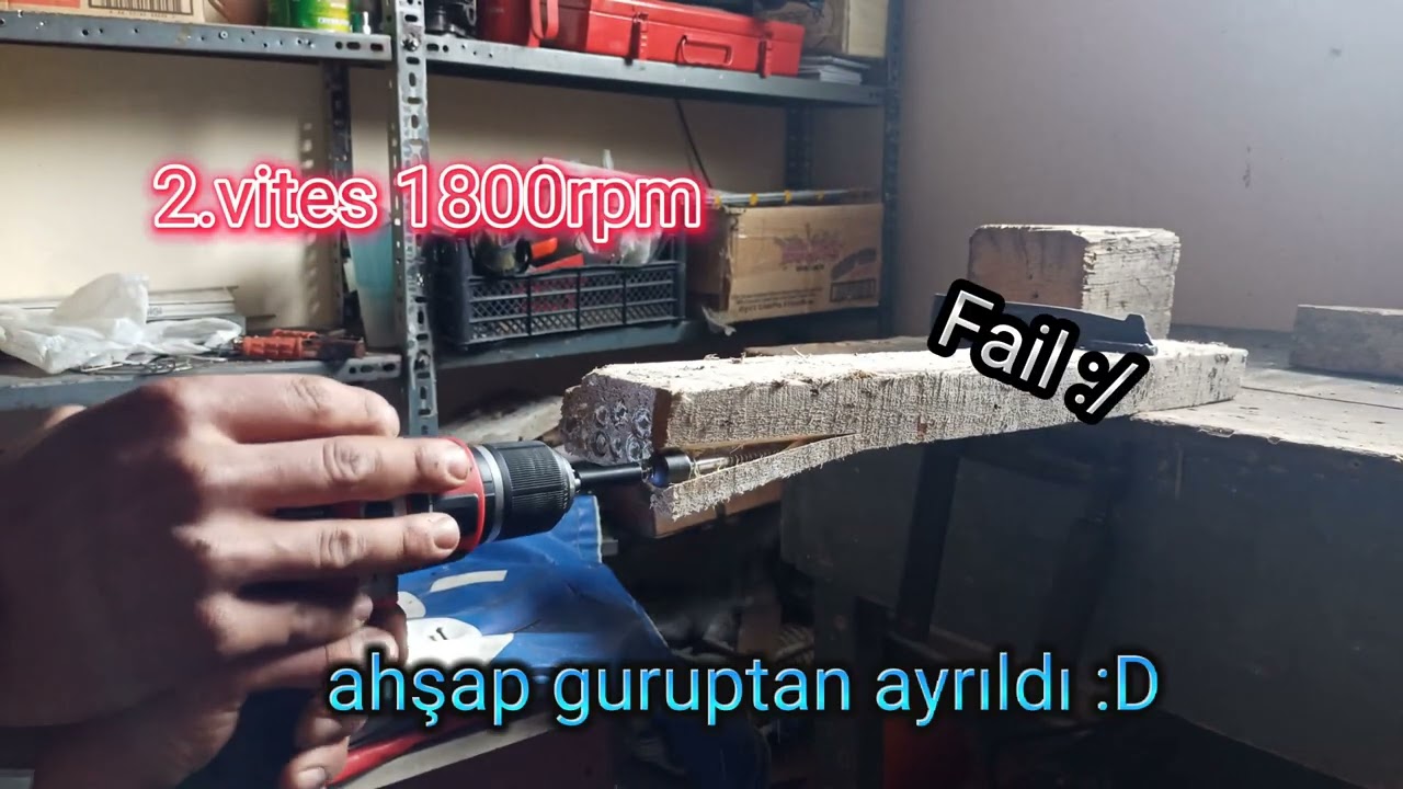 Einhell TE-CD 18/50 Li BL kömürsüz akülü vidalama test videosu makinenin canını yaktık ;)