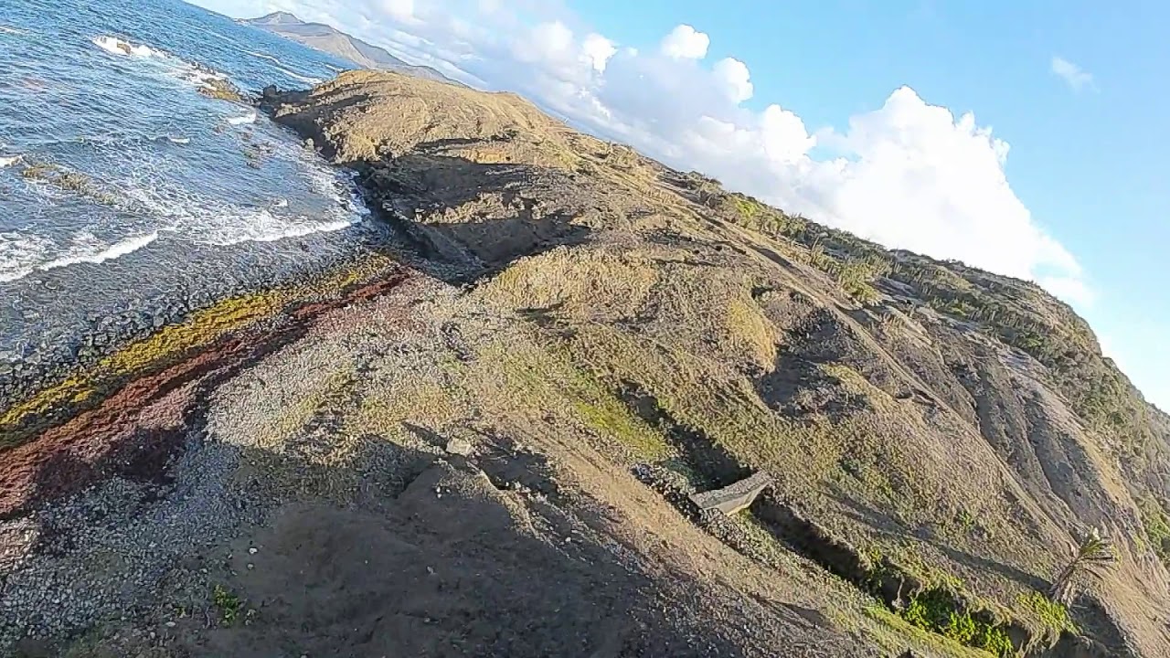 Flying over Mount Hardy and the eastern point.