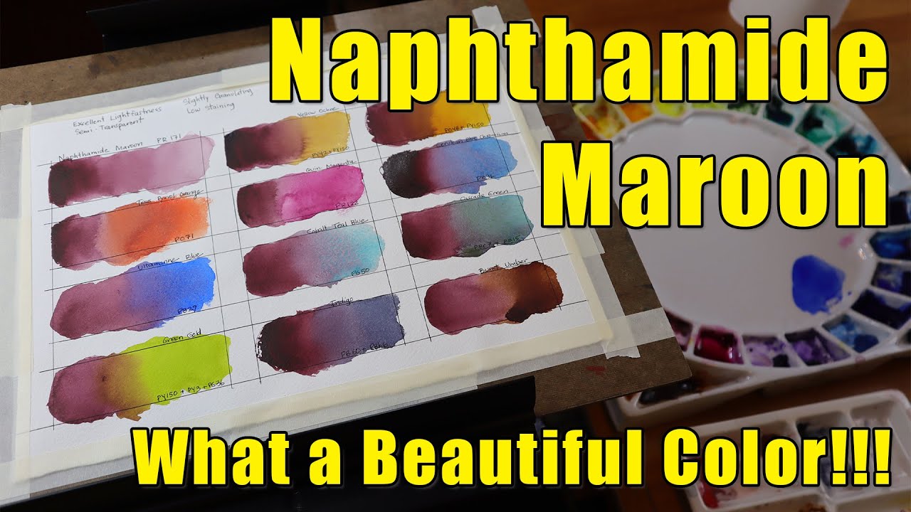 Обзор цвета: Naphthamide Maroon от Daniel Smith [МНЕ ОЧЕНЬ НРАВИТСЯ ЭТОТ ЦВЕТ]