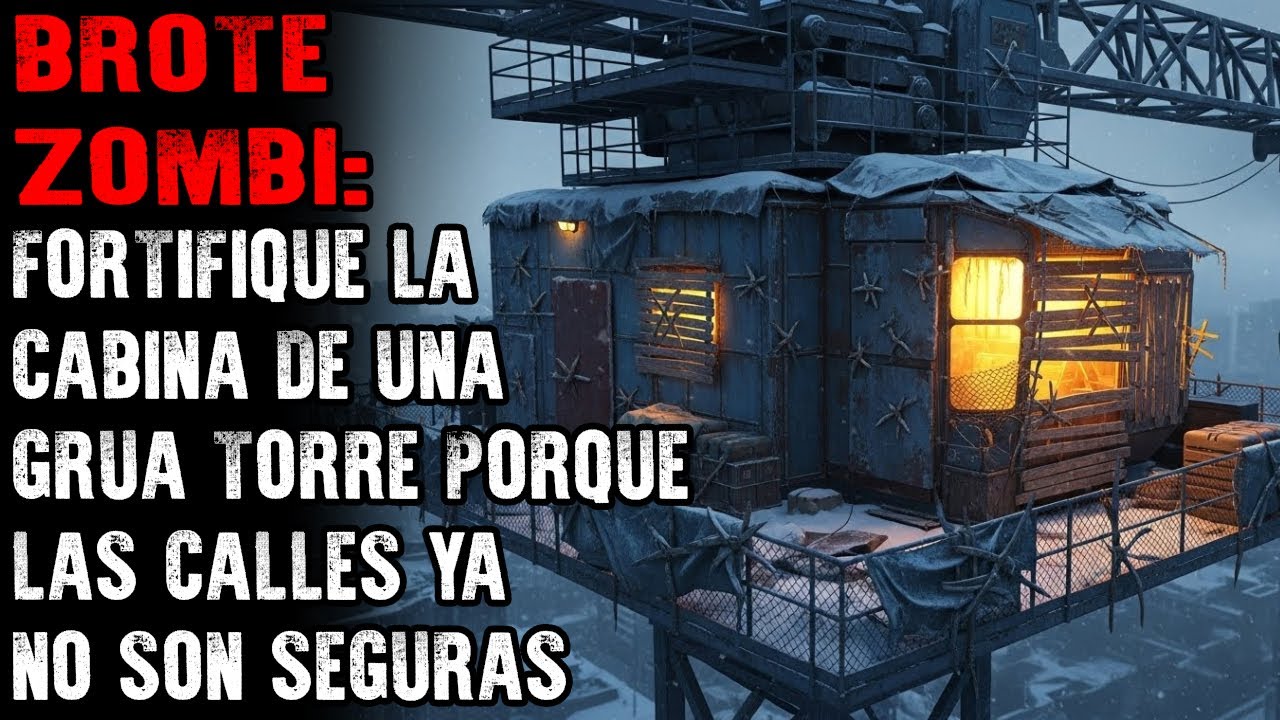BROTE ZOMBI: Fortifiqué la cabina de una grúa torre porque las calles ya no son seguras