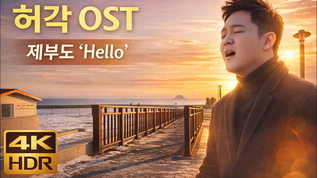 [4K] 제부도 겨울 바다 OST | 허각 Hello | Jebudo Sea Winter Cinematic 4K HDR