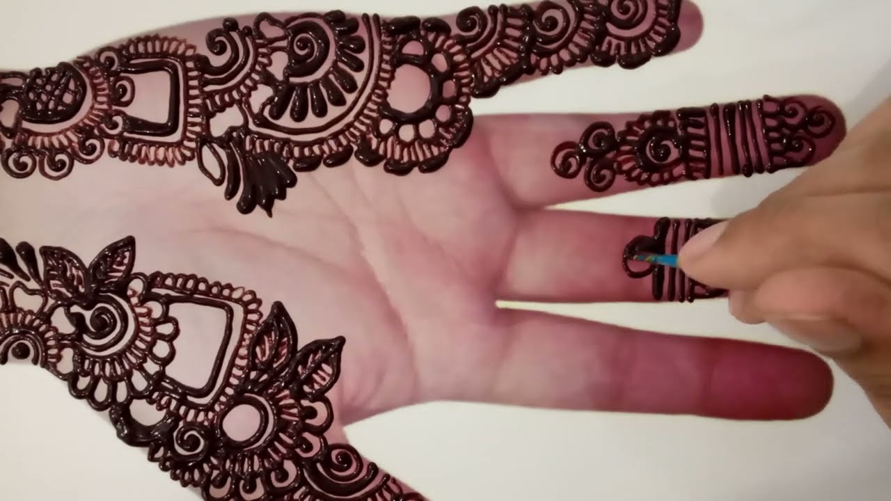 mehndi designs for eid || front hand simple mehndi design || mehndi design full hand #eid 