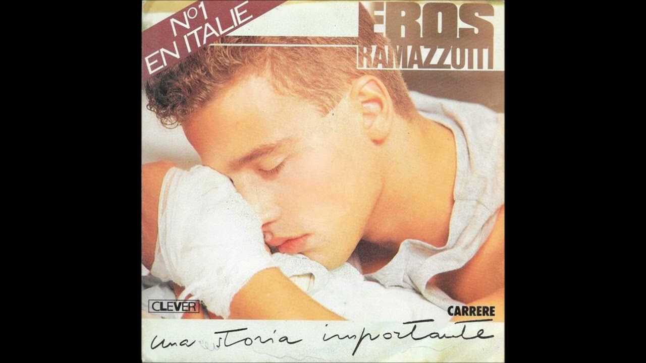 Eros Ramazzotti Una Storia Importante 1985 Vinyl 45 RPM Label Carrere France