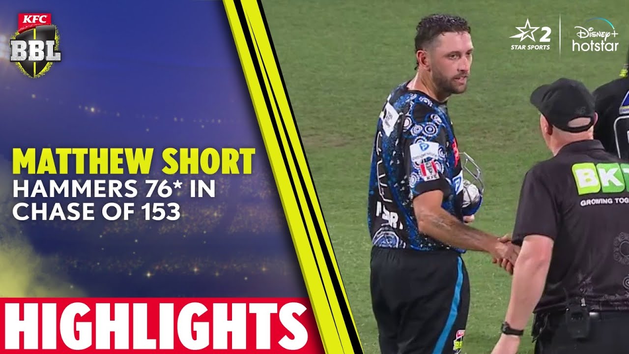 Matthew Short, Chris Lynn Star as Strikers Destroy Scorchers with 9-wicket Win | BBL Highlights