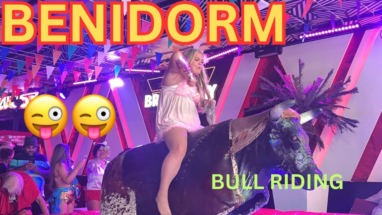 🤠Benidorm Bull challenge 2025! Fun Ride & crazy moment 😝
