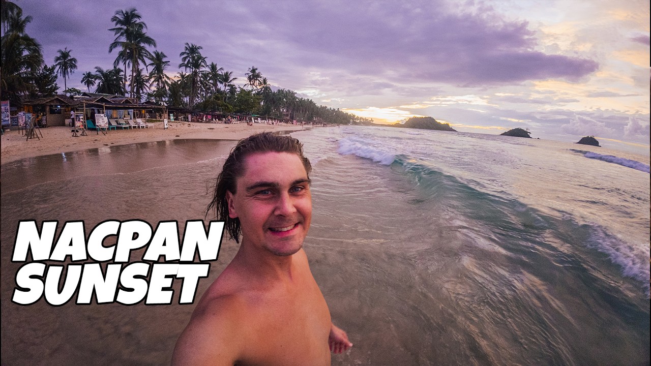 Nacpan Beach, El Nido First Impressions at Sunset - Epic Beauty #palawan #travelvlog #phiippines