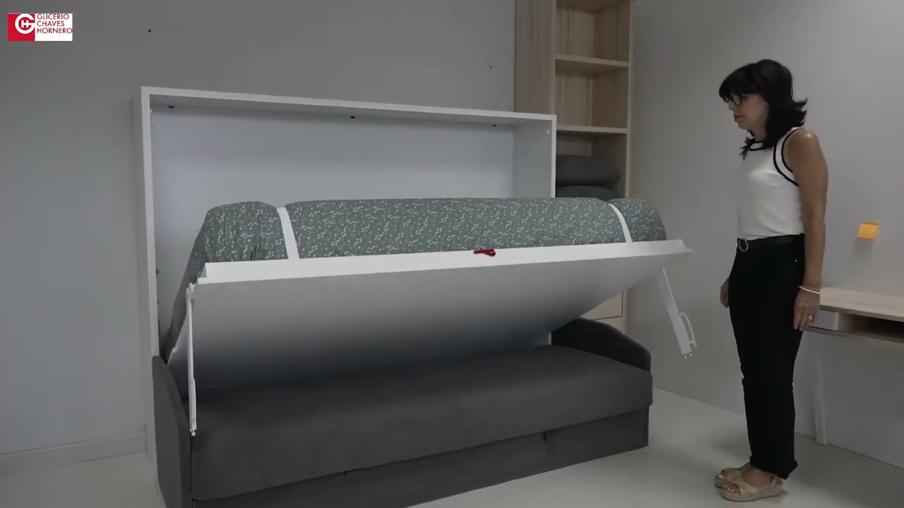 Lit escamotable horizontale ADVANCE SOFA canapé coffre intégré