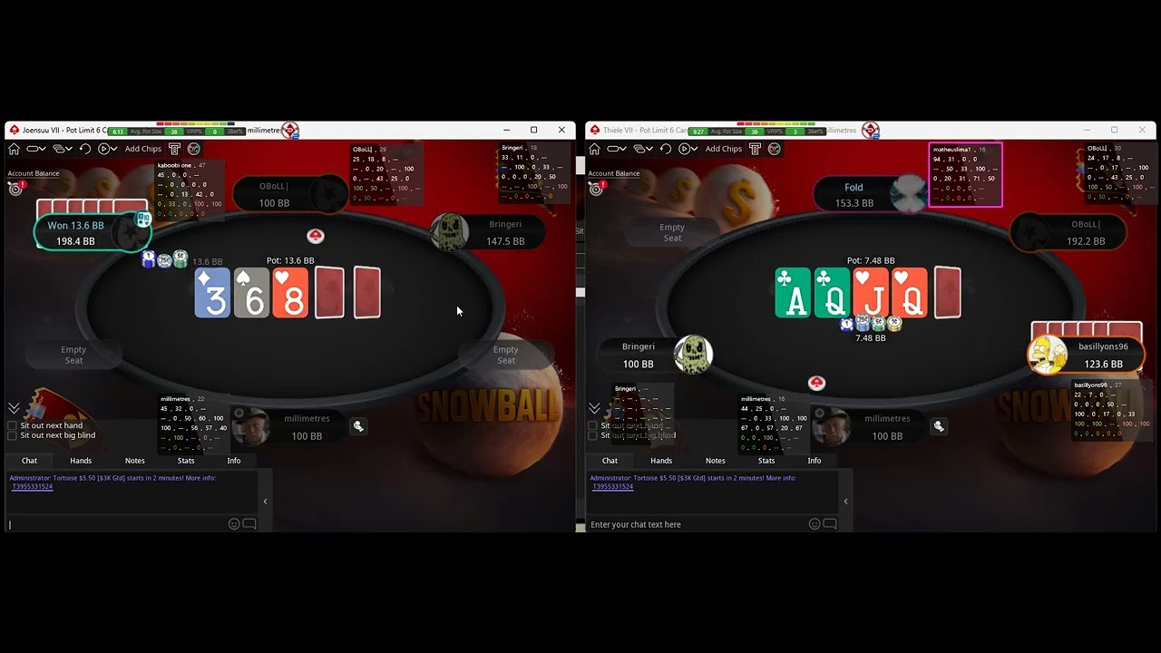 Pocket Aces vs Pocket Aces On Pokerstars - Only One Player Got Chips Back!