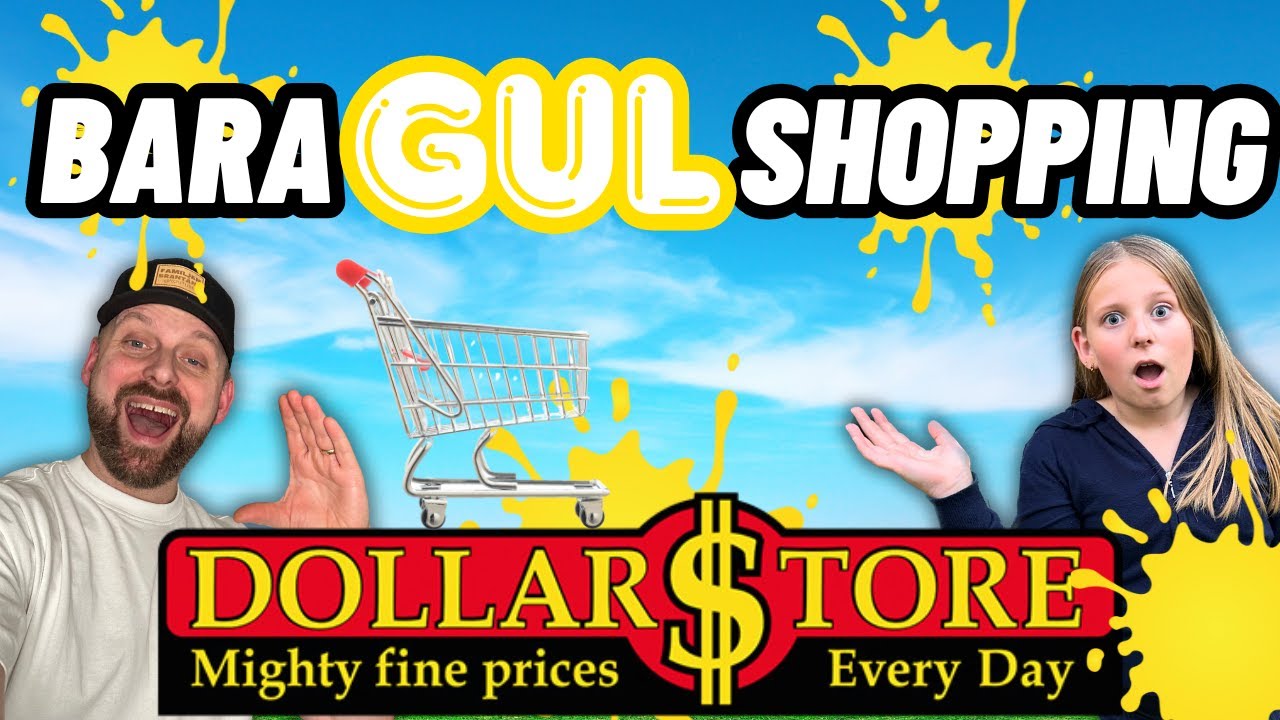 NO BUDGET *BARA GUL* SHOPPING CHALLENGE På DOLLARSTORE