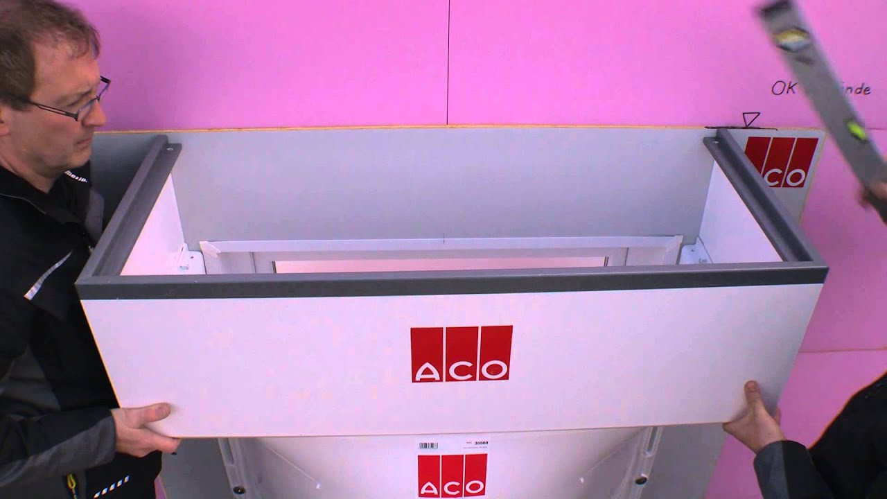 Montage ACO Lichtschacht mit höhenverstellbarem Aufstockelement