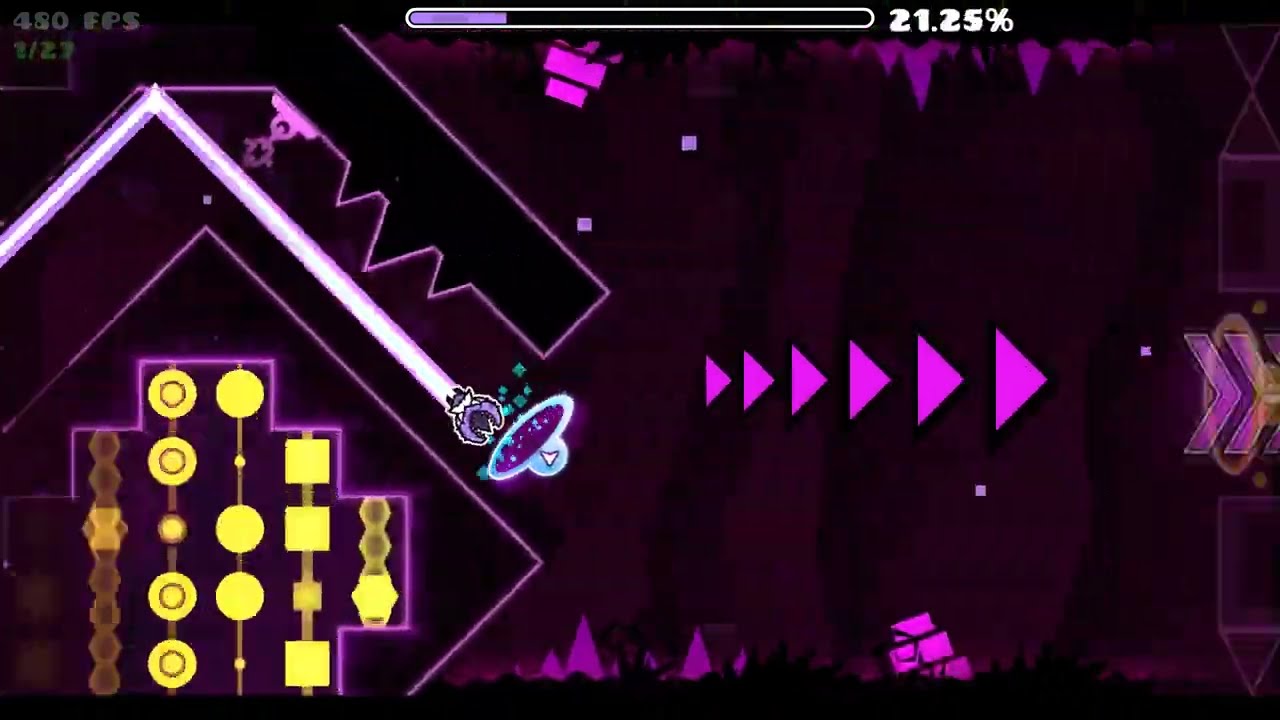 Starline by Failure444 (insane demon) 3 Coins - Geometry Dash
