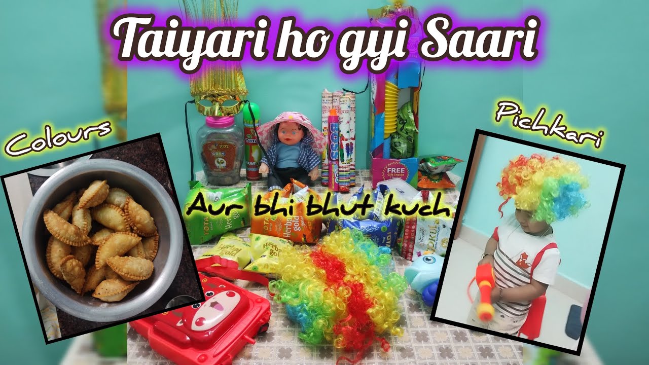 Holi pe Dhruvi ke liye aaya bhut kuch 🤩 finally complete ho gya sab kaam 😭 @OurLittleParivar 