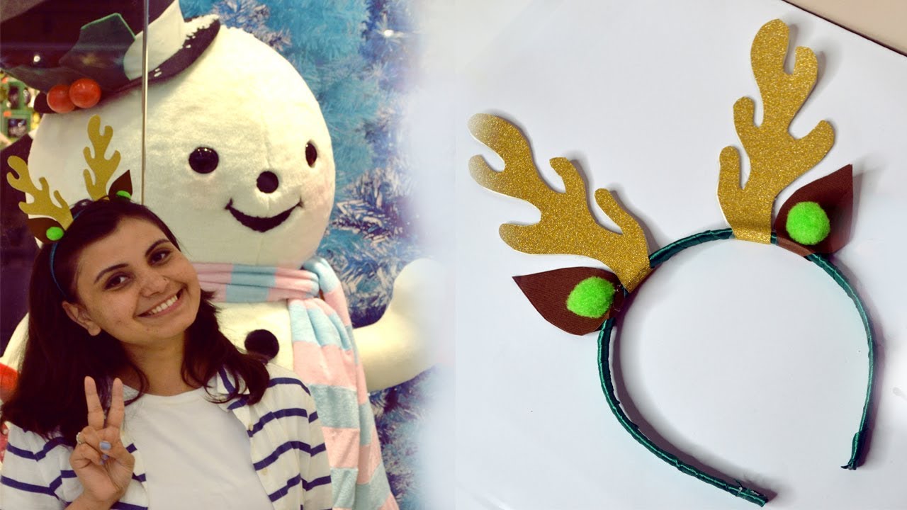 How to Make a Christmas Reindeer Headband | Hair accessory DIY | Arpana choudhary
