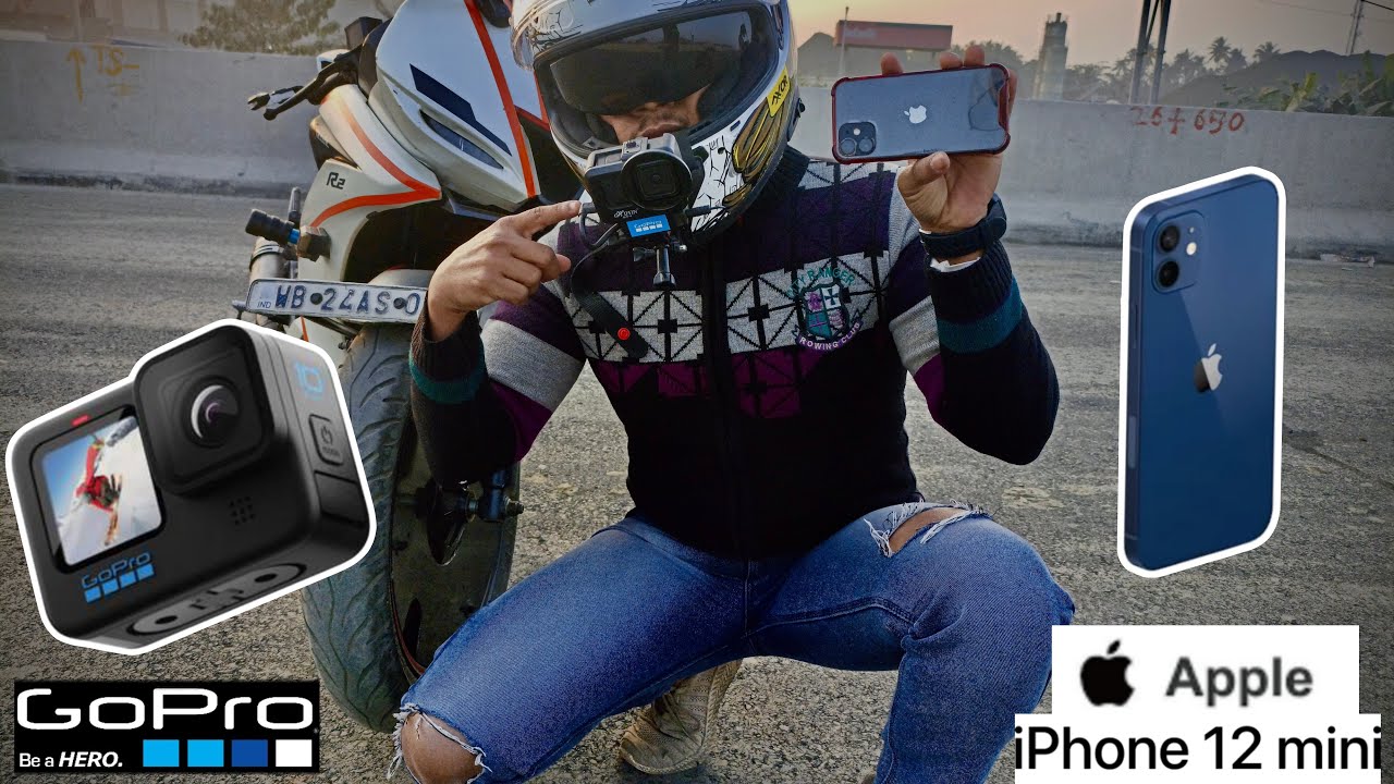 GoPro vs iPhone Comparision || Which is Best for Motovlog❓